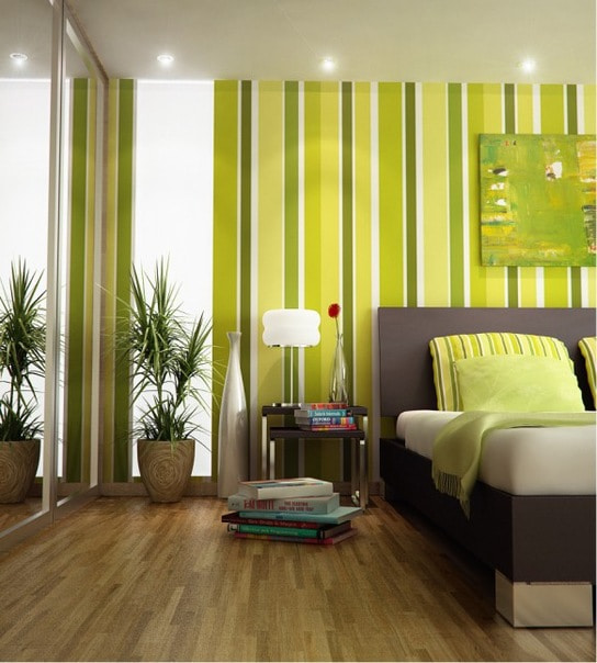 Papier peint vert clair dans un style moderne