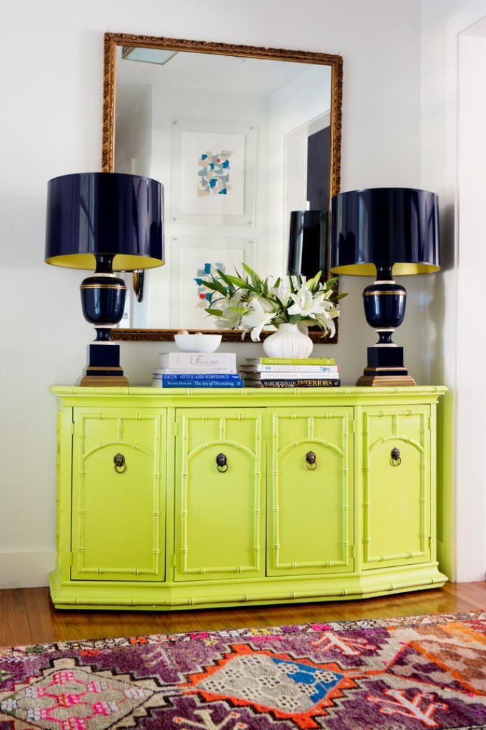 Commode vert salade