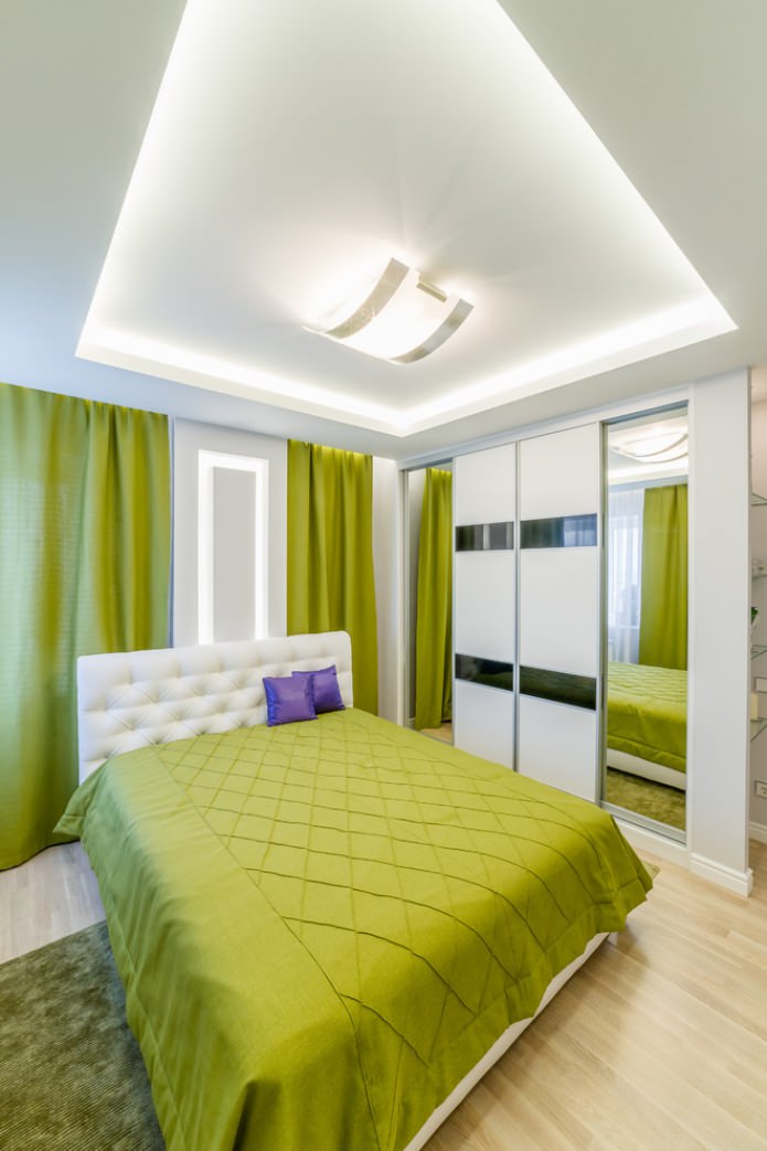 textiles vert salade dans la chambre
