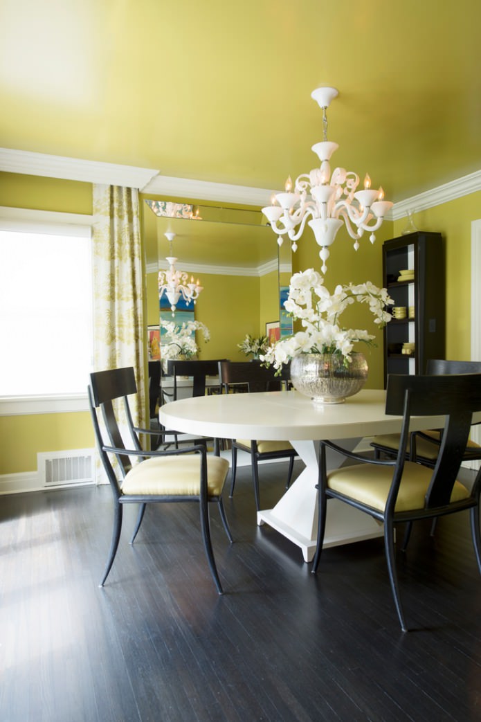 plafond vert salade