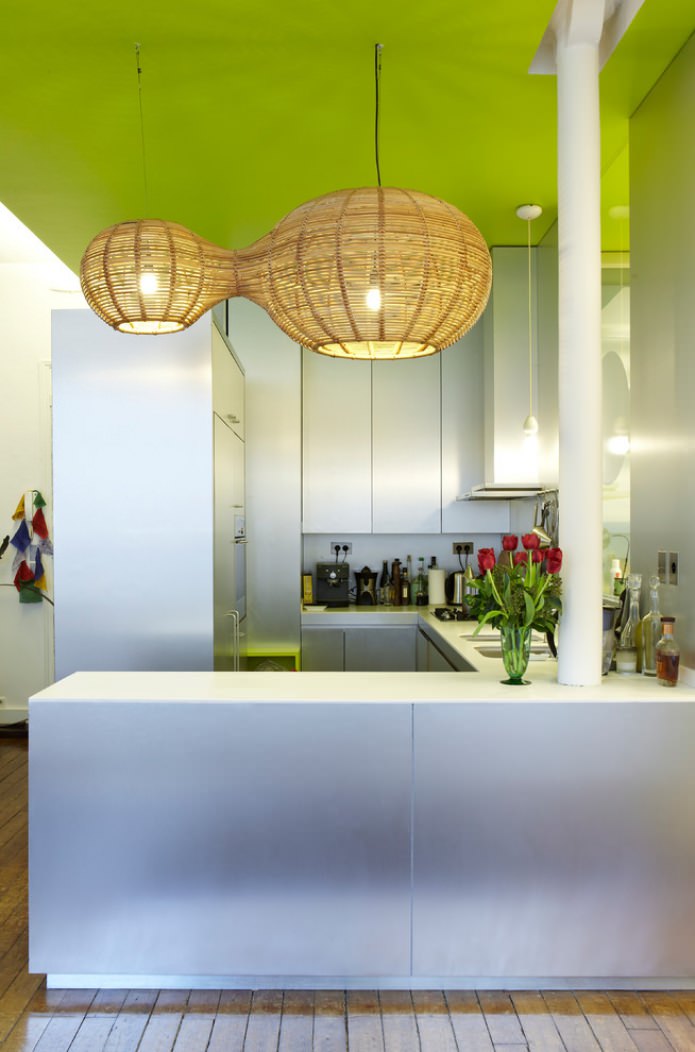 plafond vert salade vif