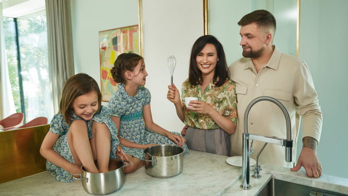 Basta avec sa famille
