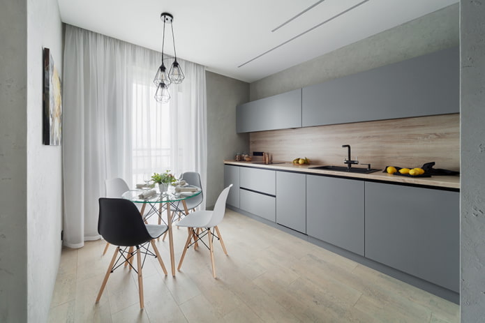 intérieur de cuisine gris clair