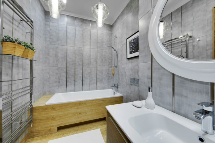 conception de salle de bain dans les tons de gris