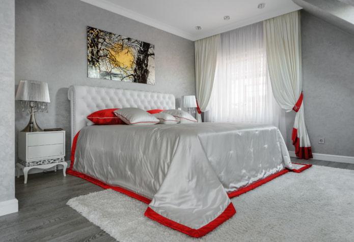 Intérieur de chambre dans les tons gris