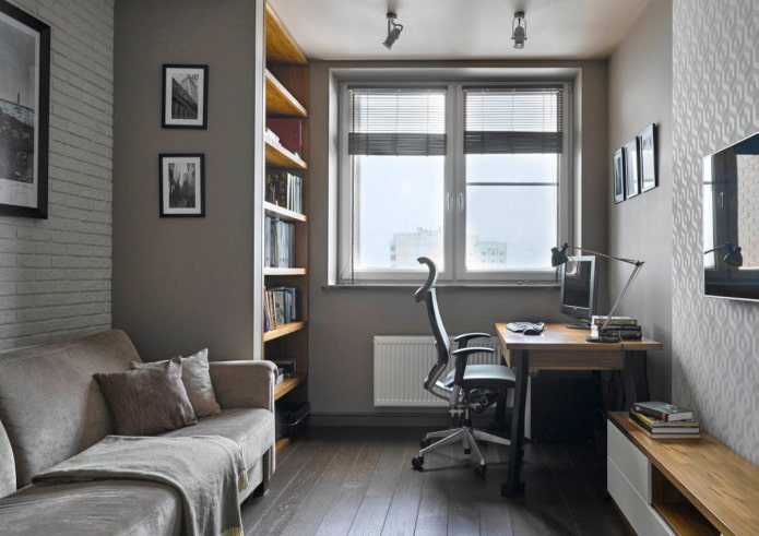 intérieur de bureau dans des tons gris