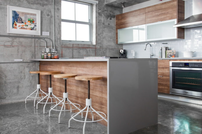 Intérieur gris de style loft