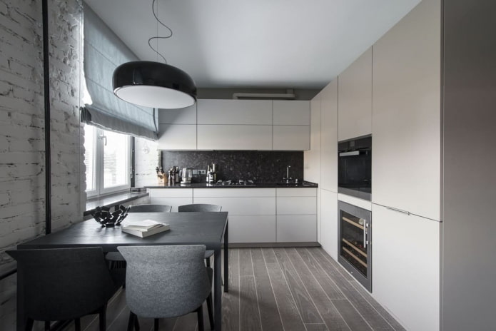 Intérieur gris dans un style minimaliste