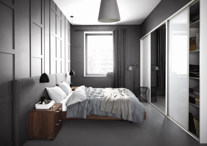 meubles d'intérieur dans les tons gris