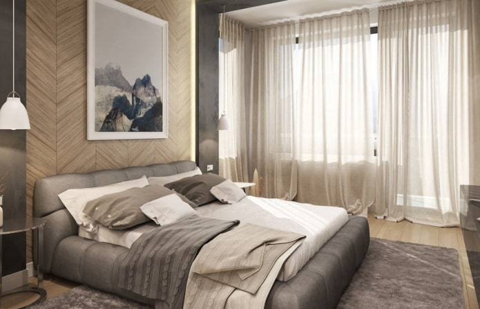 Décoration intérieure dans les tons gris et beige