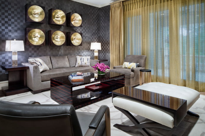 décoration intérieure dans les tons gris