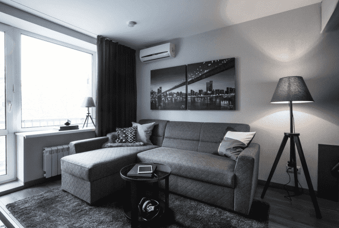 Éclairage intérieur aux tons gris