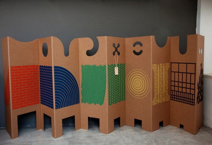 Paravent en carton
