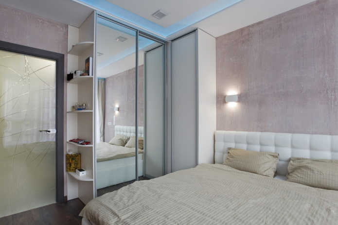 Armoire d'angle miroir