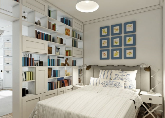 une armoire en forme de cloison dans un intérieur de style provençal