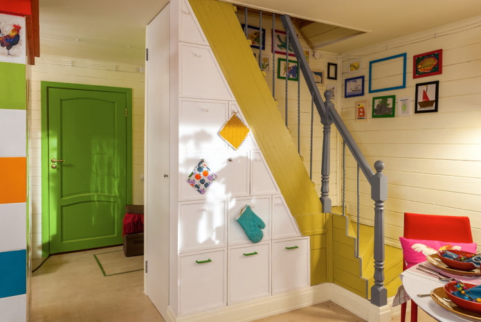 Meuble sous l'escalier dans une maison privée