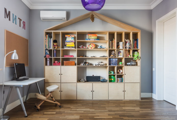 armoire à l'intérieur de la chambre d'enfant