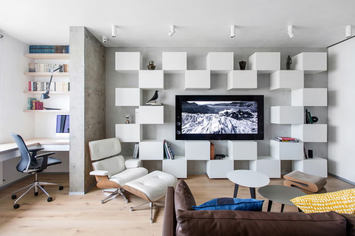 armoire modulaire à l'intérieur du hall