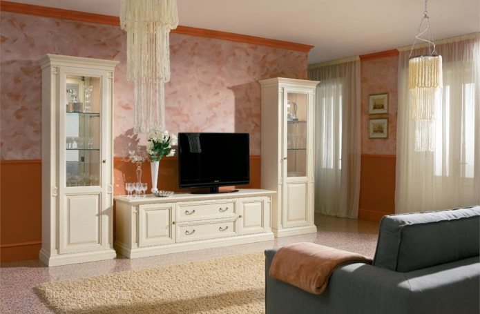 Schéma de couleurs des armoires à l'intérieur du hall
