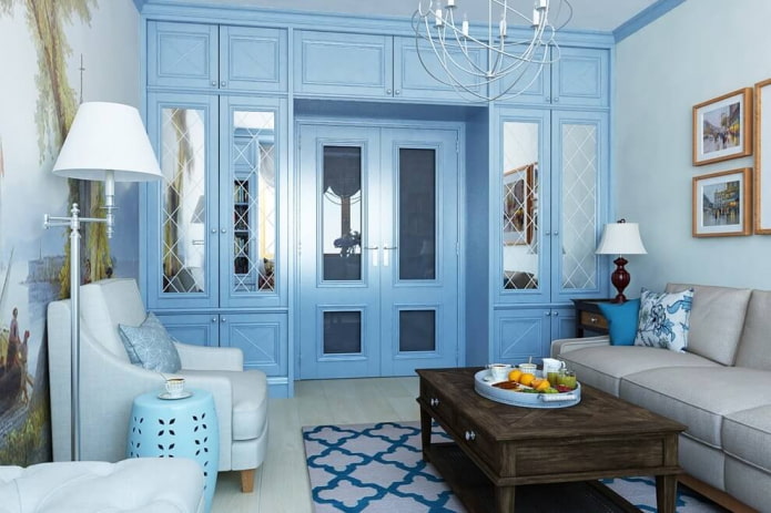 Couleurs des armoires à l'intérieur du hall
