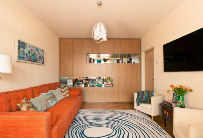 Meuble haut dans un salon
