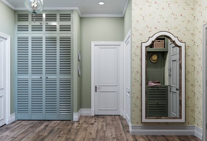 Armoire à l'intérieur du couloir de style provençal