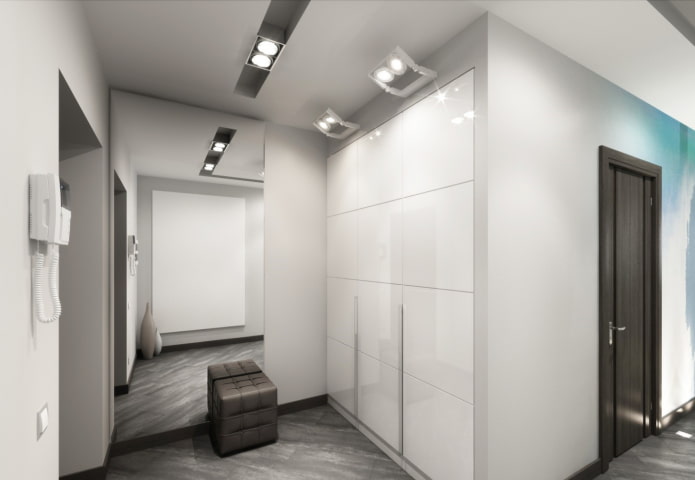 armoire à l'intérieur du couloir dans le style du minimalisme