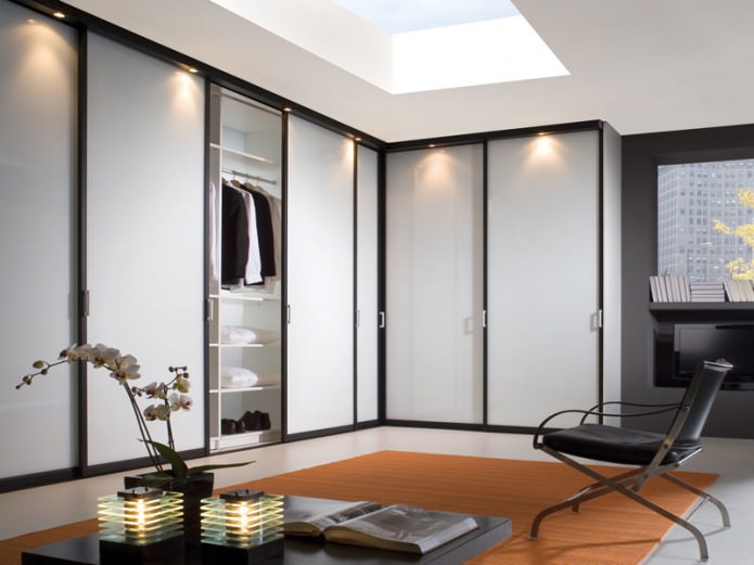 armoire coulissante d'angle