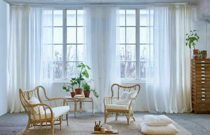 Tulle Ikea dans le salon