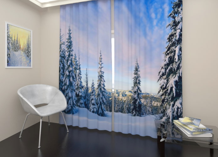 rideaux photo avec paysages naturels paysages