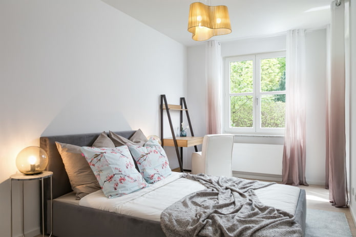 rideaux à effet ombré dans la chambre