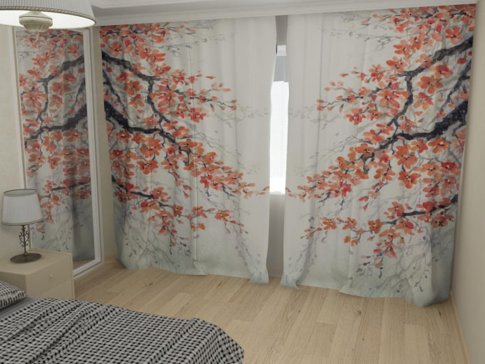 rideaux avec sakura