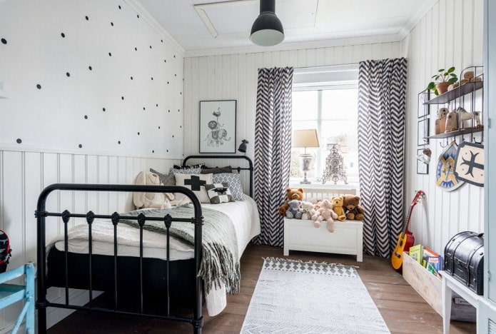 Rideaux de style scandinave à motifs pour chambre d'enfant