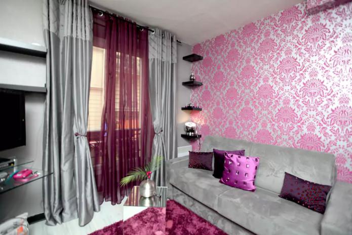 Rideaux à œillets dans le salon chambre