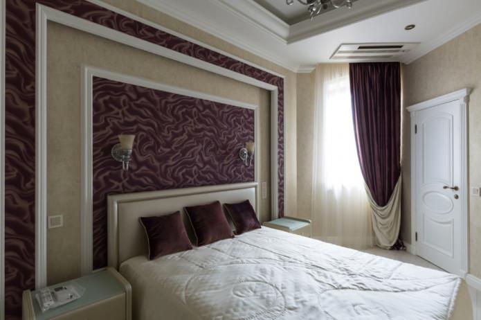 rideaux en velours dans la chambre