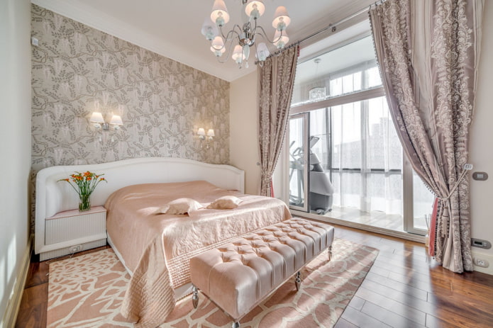 Exemple de décoration de fenêtre avec des rideaux épais à pinces