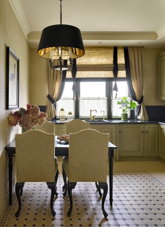 Rideaux en lin de style classique