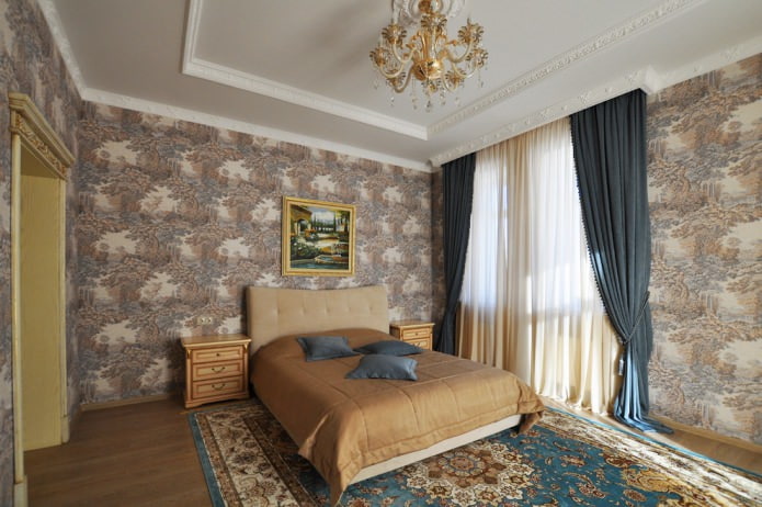 Rideaux de chambre de style classique