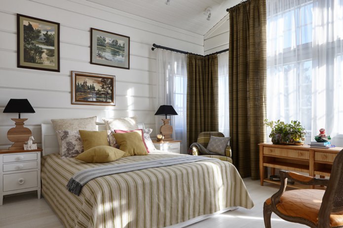 chambre de style campagnard