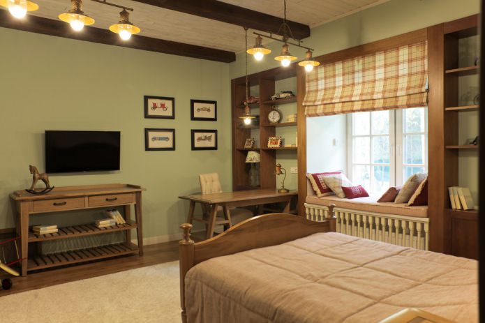 Stores romains dans la chambre d'enfant