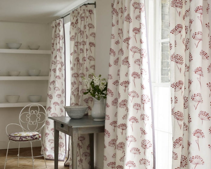rideaux à motifs