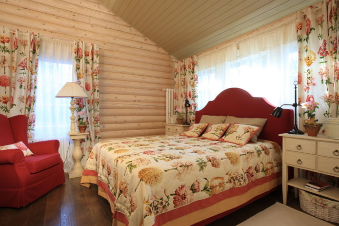 rideaux combinés avec des textiles de style provençal