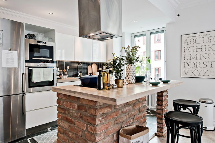 Projet d'aménagement d'une cuisine-salon de style scandinave