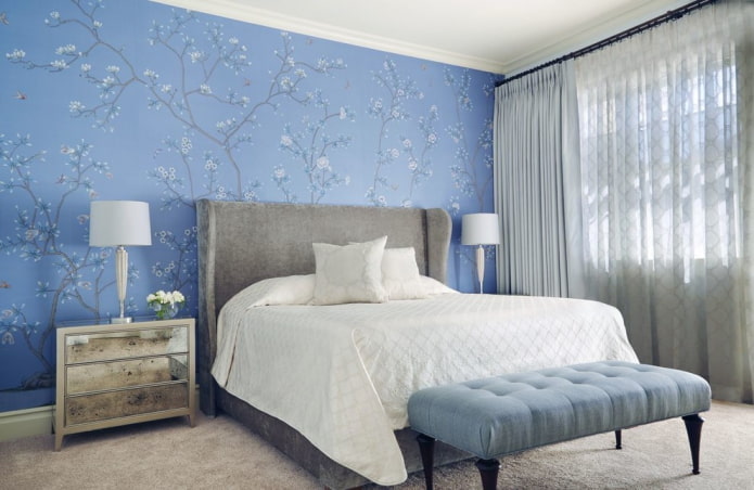 Chambre bleu clair
