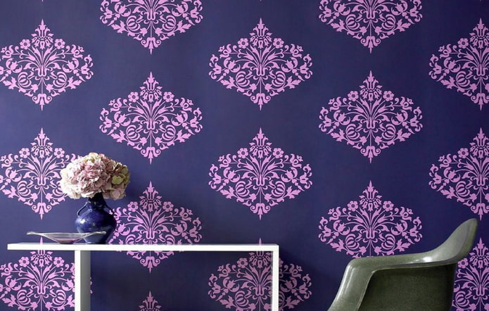 Papier peint bleu et violet