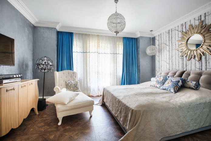 Rideaux bleu clair