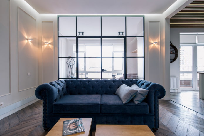 canapé chesterfield bleu 