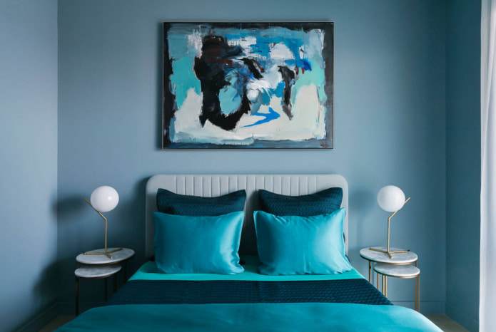 Chambre bleu-turquoise