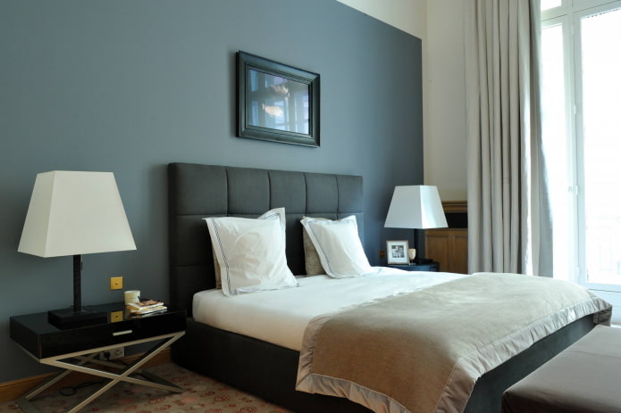 Intérieur bleu et gris