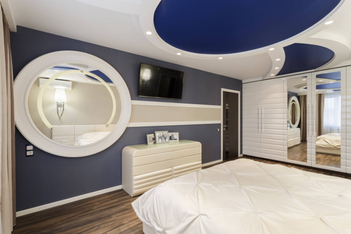 Accents ronds bleus au plafond